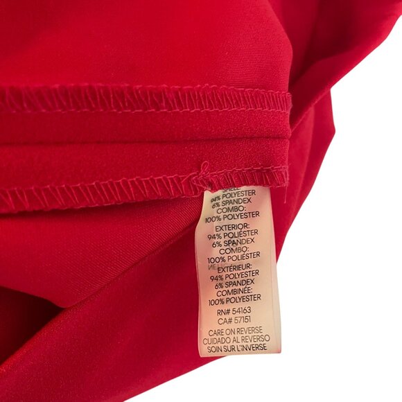 Calvin Klein Women’s Red Bell Sleeve Sheath Dress Stylish Chic Sz 4 - Picture 6 of 9
